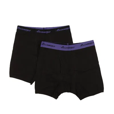 Psychworld 95-psy-1034/xs Boxer_shorts_black/purple Black/purple  Logo Band Boxer Shorts 2 Pack