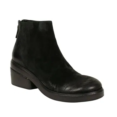 Marsèll Bo Ceppo' Black Distressed Leather Ankle Boots