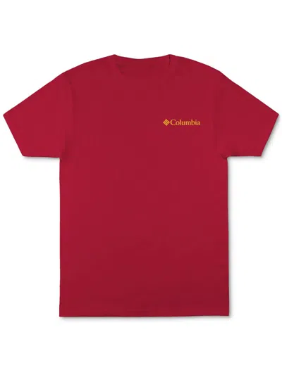 Columbia Mens Crewneck Graphic T-shirt In Red
