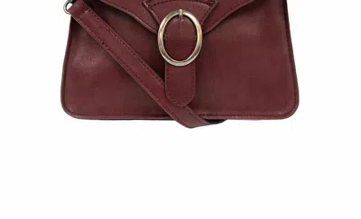 Joy Susan Drea Convertible Buckle Handbag In Burgundy In Red