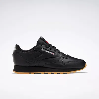 Reebok Classic Leather 100008498 Sneakers Womens 7.5 Black Low Top Casual Nr7097