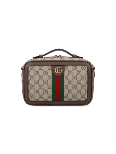 Gucci Ophidia Monogram-pattern Messenger Bag In Neutrals