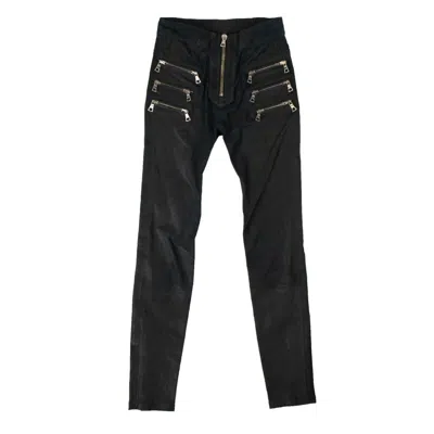Ben Taverniti Unravel Project Leather Pants In Blue