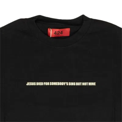 424 On Fairfax Black Short Sleeve Jesus Died T-shirt