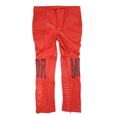 Who Decides War Red Mrdr Moto Leather Pant