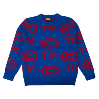 Chinatown Market Knit 'trade Mark' Sweater - Multi In Blue