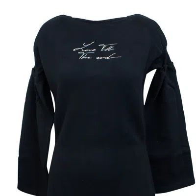 Marcelo Burlon County Of Milan Love Till The End Zipped Sweatshirt Dress - Black