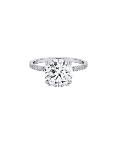 Lab Grown Diamonds 14k 3.35 Ct. Tw. Lab-grown Diamond Ring In Metallic