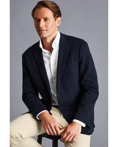 Charles Tyrwhitt Men's  Unstructured Twill Na Jacket In Blue