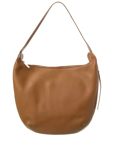 The Row Allie Medium Leather Shoulder Bag In Brown
