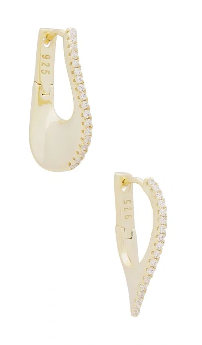 Shashi Surf Pave Earring In 金色