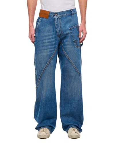 Jw Anderson Jeans Twisted Workwear In Blue