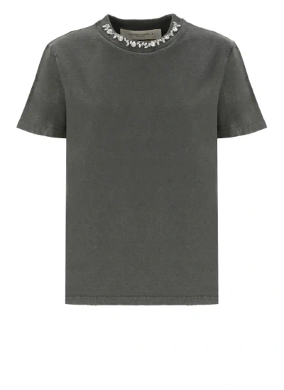 Golden Goose Star Cotton Jersey T-shirt In Grey