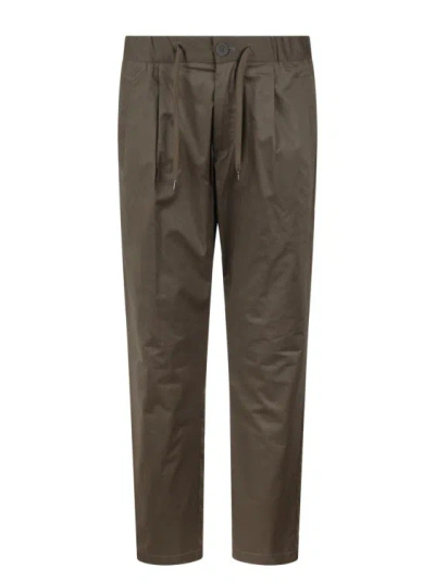 Herno Light Cotton Stretch Trousers In Grey