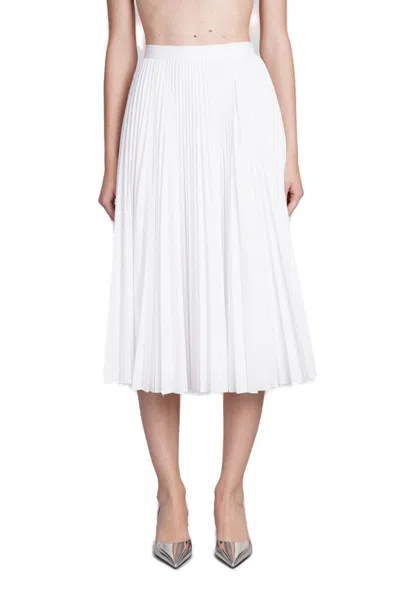 Theory Pleated Midi Skirt In White