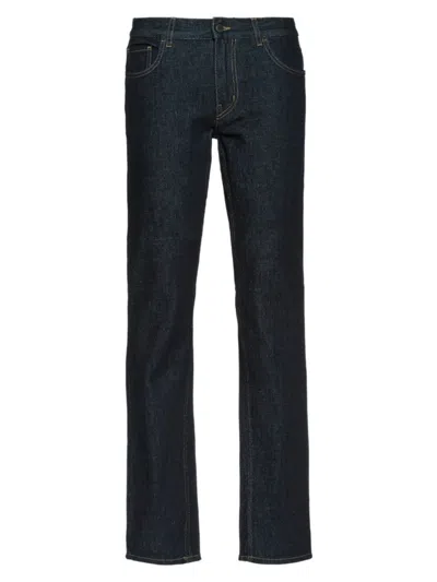 Prada Five-pocket Denim Trousers In Blue