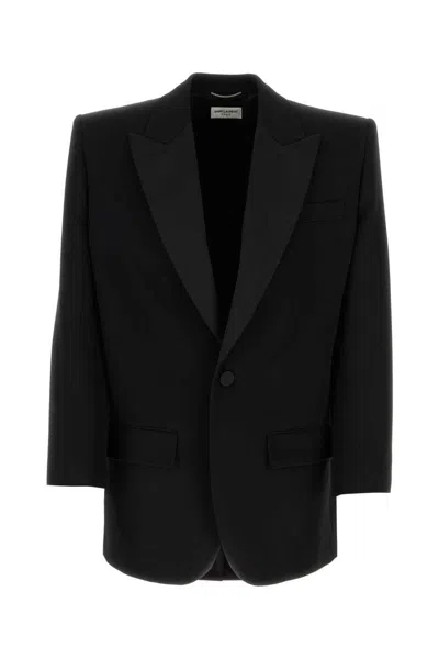 Saint Laurent Tuxedo Blazer In Black