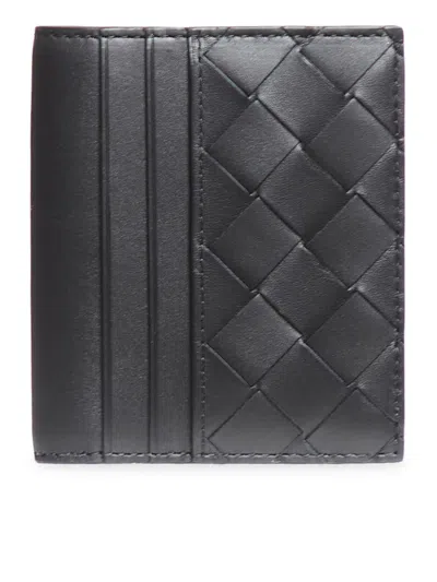 Bottega Veneta Woven Wallet In Black
