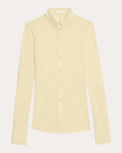 Helmut Lang Women's Slim Ribbed Shirt In Yellow