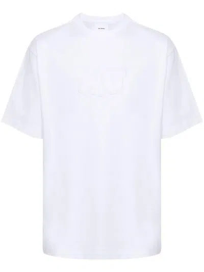 Axel Arigato Embossed-logo Cotton T-shirt In White