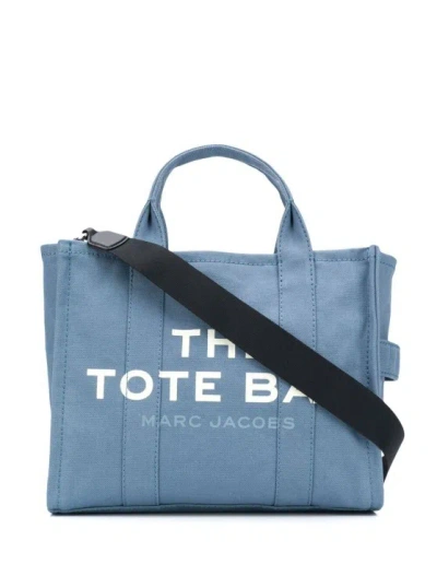 Marc Jacobs Light Blue Canvas Traveler Tote Handbag