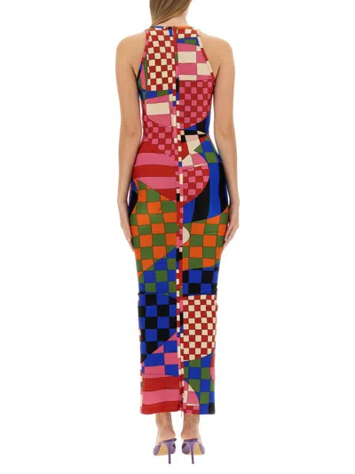 Pucci Giardino-print Long Dress In Multicolour
