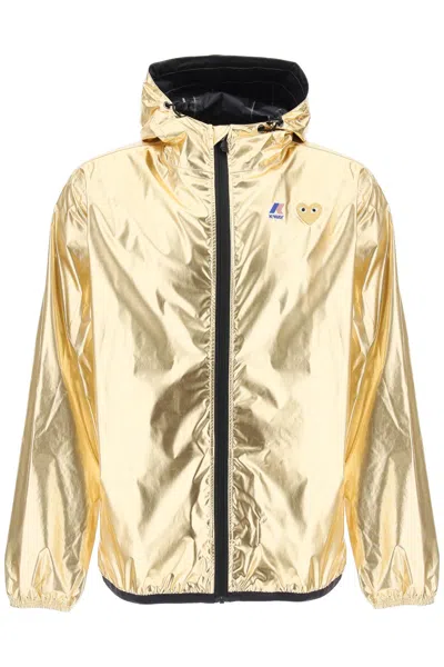 Comme Des Garçons Play Comme Des Garcons Play  X K Way Laminated Ripstop Jacket In Gold