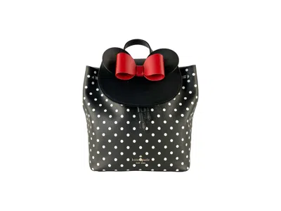Kate Spade Disney Minnie Mouse Medium Leather Backpack Bookbag Bag In Blue