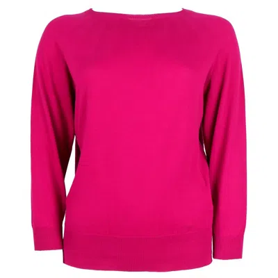 Alpha Studio Fuchsia Cotton Sweater In Pink