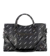 BALENCIAGA CLASSIC CITY PRINTED LEATHER TOTE,P00279149-1