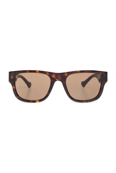 Gucci Sunglasses With Logo In Brown
