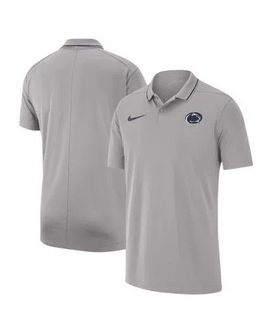 Nike Men's Gray Penn State Nittany Lions 2023 Coaches Performance Polo In Pwtrgy,clg