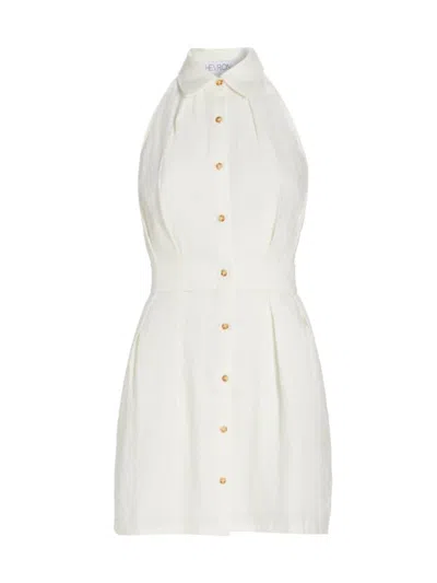 Hevron Domino Mini Dress White Xl
