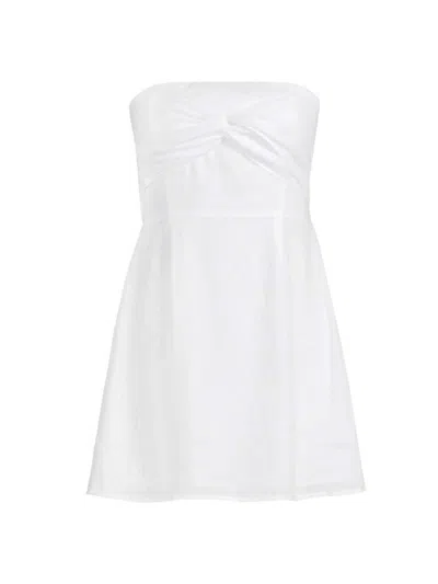 L*space Women's Under The Sun Linen Minidress In White