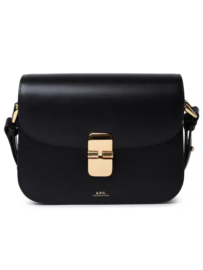 Apc A.p.c. Small Leather Grace Bag In Black