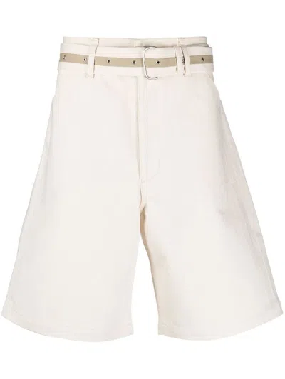 Jil Sander Denim Shorts In White