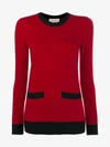 GUCCI GUCCI CREW NECK CASHMERE JUMPER WITH FRONT POCKETS,494066X9G0712349502