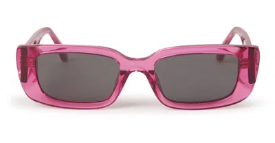 Palm Angels Yosemite Acetate Sunglasses In Dark Pink