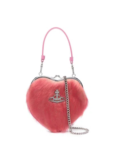 Vivienne Westwood Pink Belle Faux-fur Clutch Bag
