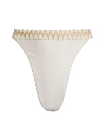 Patbo Women's Jute Bikini Bottom In Ivory