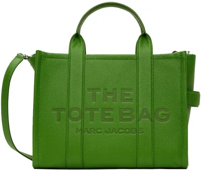 Marc Jacobs The Leather Medium Tote Bag In 绿色