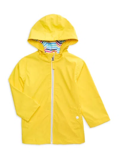 Pink Platinum Babies' Little Girl's Hooded Rain Jacket In Yellow