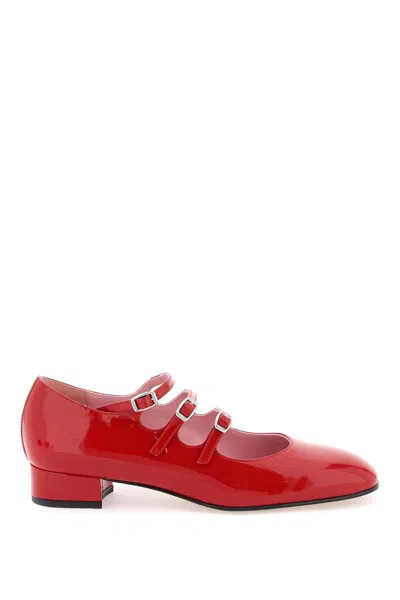 Carel Paris Patent Leather Ariana Mary Jane In Rosso