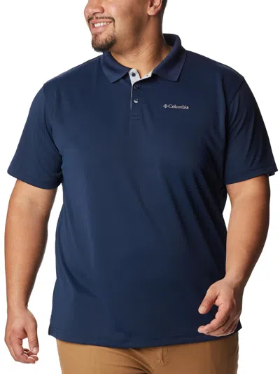 Columbia Big & Tall Mens Uv Protection Lightweight Polo In Blue