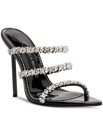 Jessica Rich Diamond Stiletto Womens Patent Leather Heels In Black