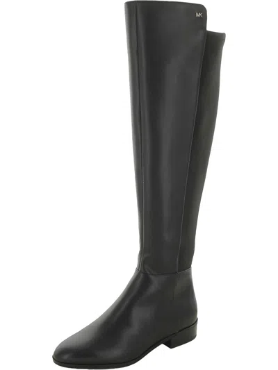 Michael Michael Kors Bromley Womens Leather Knee-high Riding Boots In Black