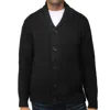 X-ray Shawl Collar Button Down Cardigan Sweater In Black