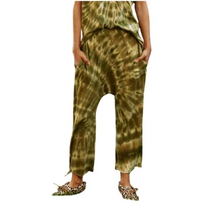 The Great Jersey Tie Dye Sweatpant In Army In Green