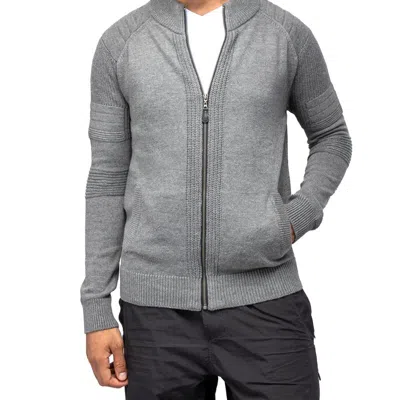X-ray Slim Fit Full-zip Sweater Jacket In Grey