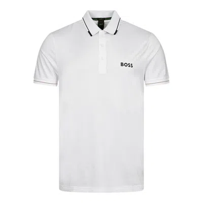 Hugo Boss Paul Pro Polo Shirt In White